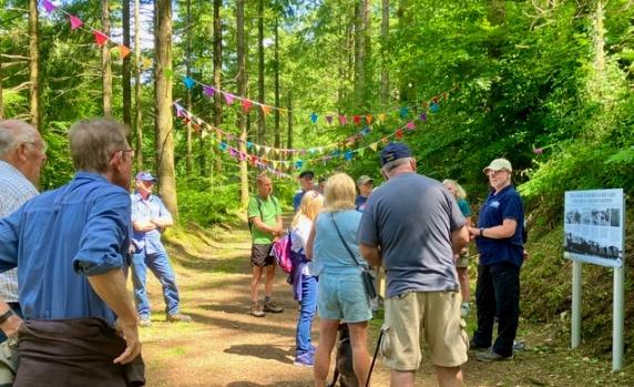 Visitors joining activities in High Wood during the Summer Fair.