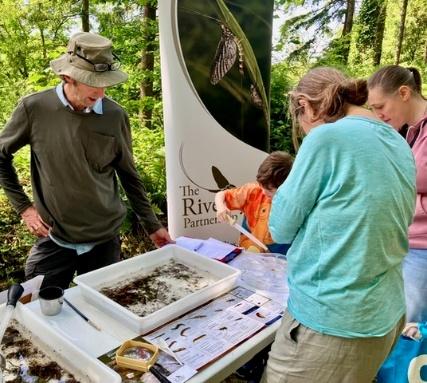 Visitors at a demonstration area during High Wood Summer Fair.